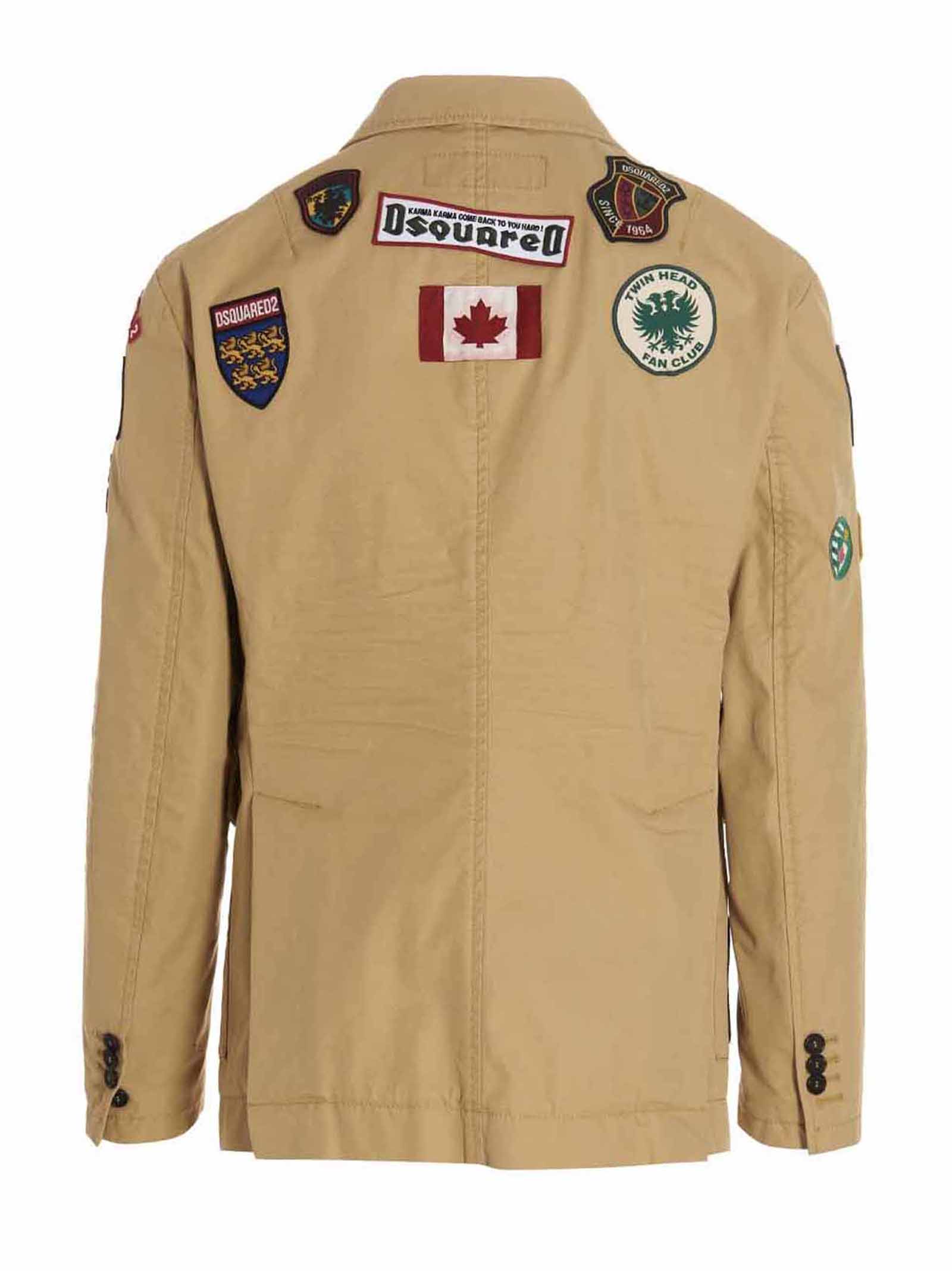 Military Blazer Beige Cotton