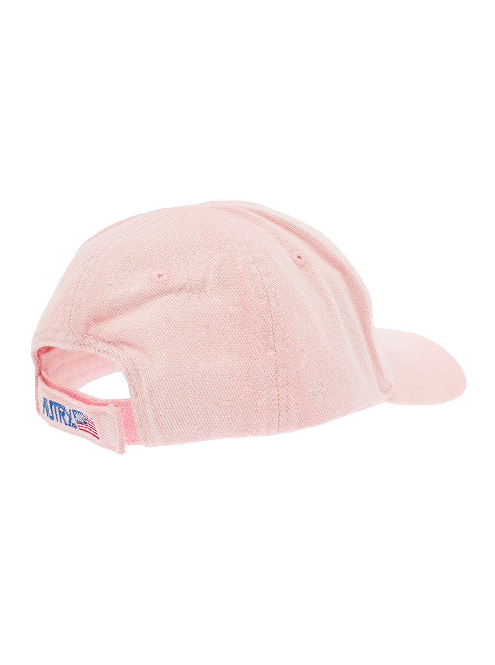 Pink Baseball Cap With Tonal Logo Embroidery Cotton Woman Hats And Gloves