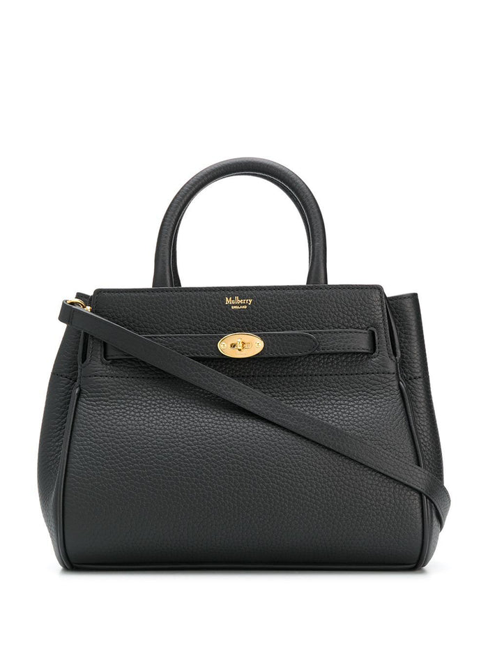 Small Belted Bayswater Heavy Black Bovine Crossbody Bags