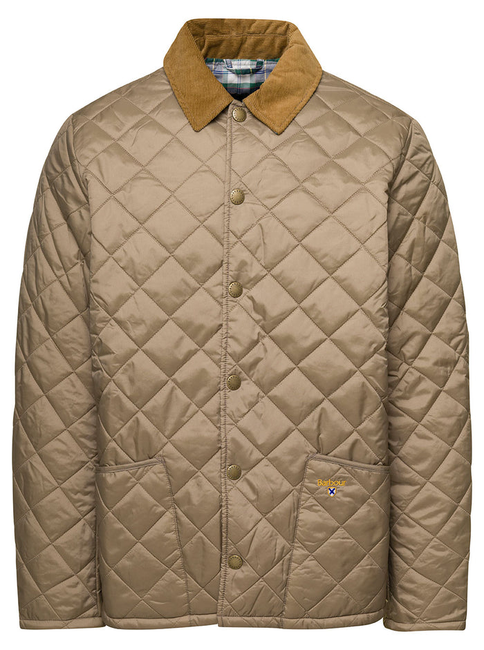 Beige Herron Quilted Jacket Polyamide Man