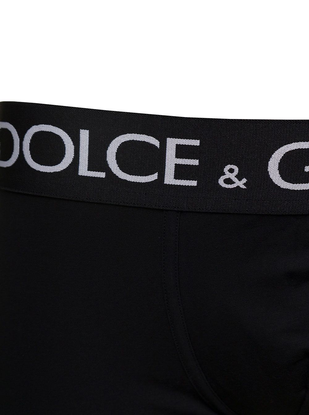 Black Boxer With Contrasting Logo Print Stretch Cotton Man Elastane Underwear