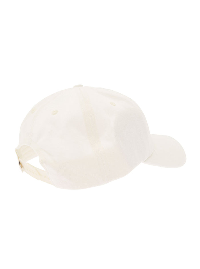 White Baseball Cap With Logo Patch Cotton Man Hats And Gloves