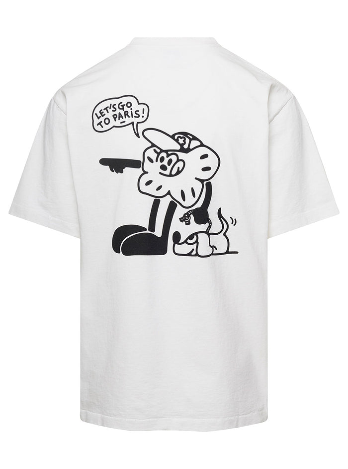 White Boke Boy T-Shirt With Comic Graphic Print On The Chest Cotton Man Tshirts And Polo Shirts