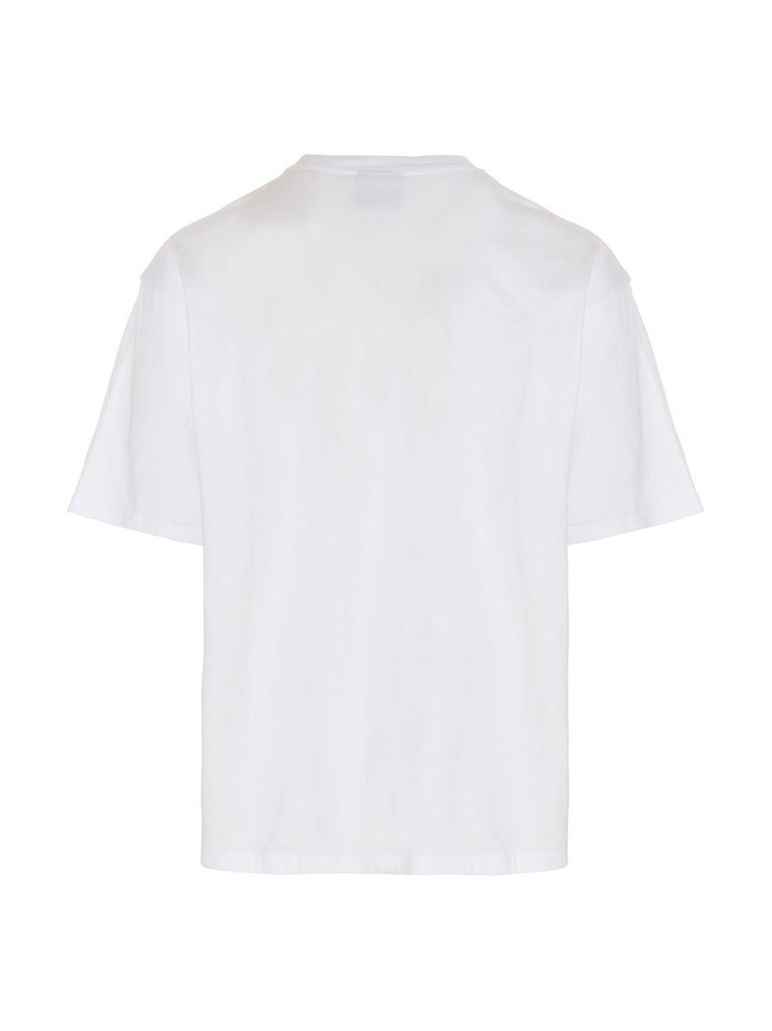 T-Shirt Mauve Pocket White Cotton