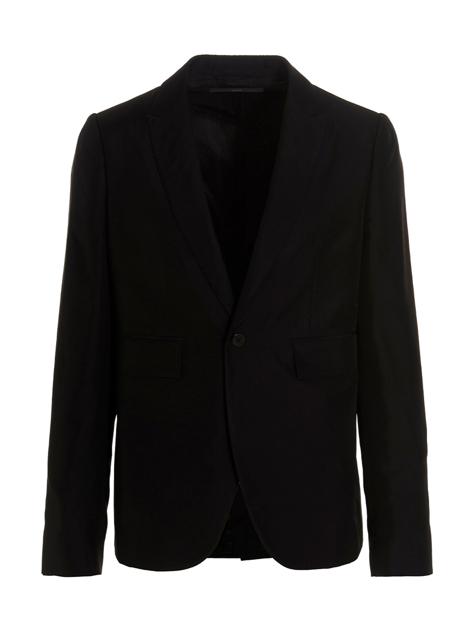 Jacquard blazer jacket Black Cupro