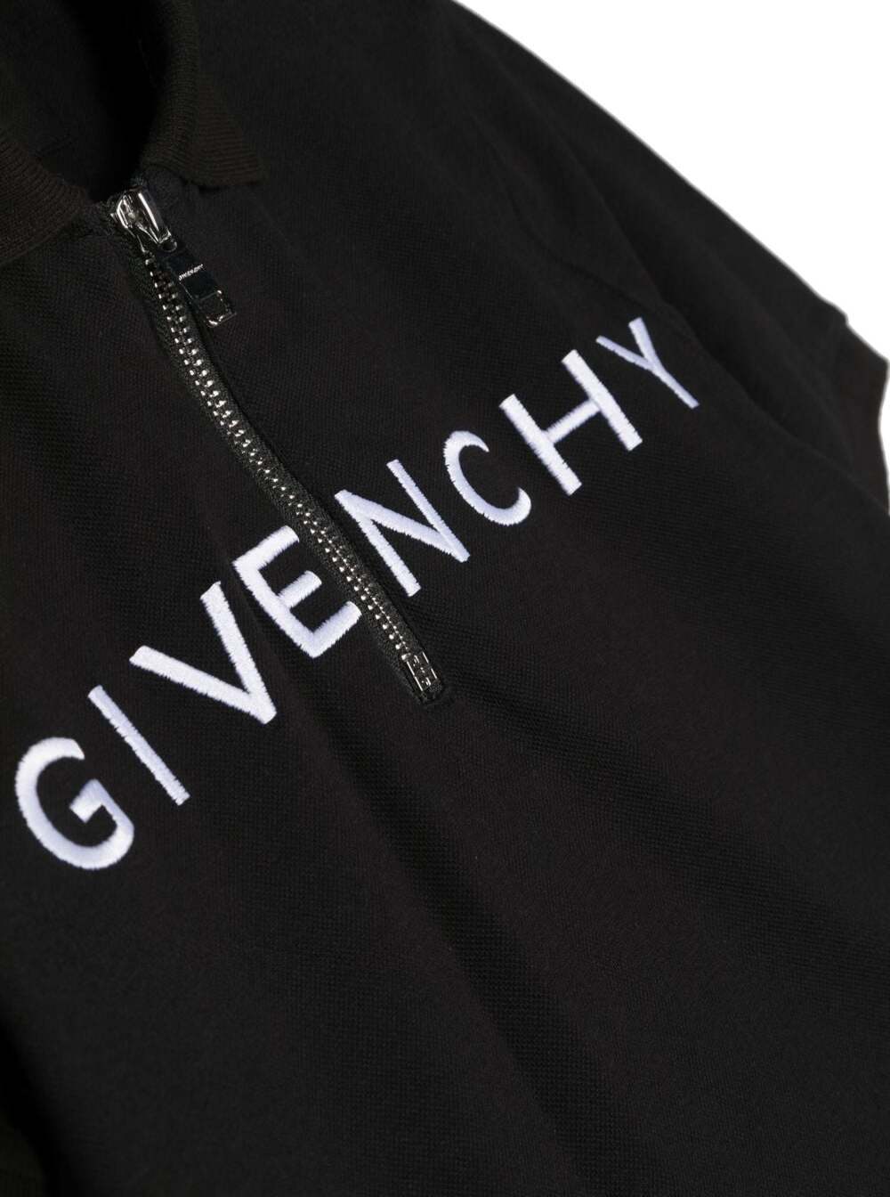 Black Polo T-Shirt With Embroidered Logo Cotton Boy Tshirts And Shirts