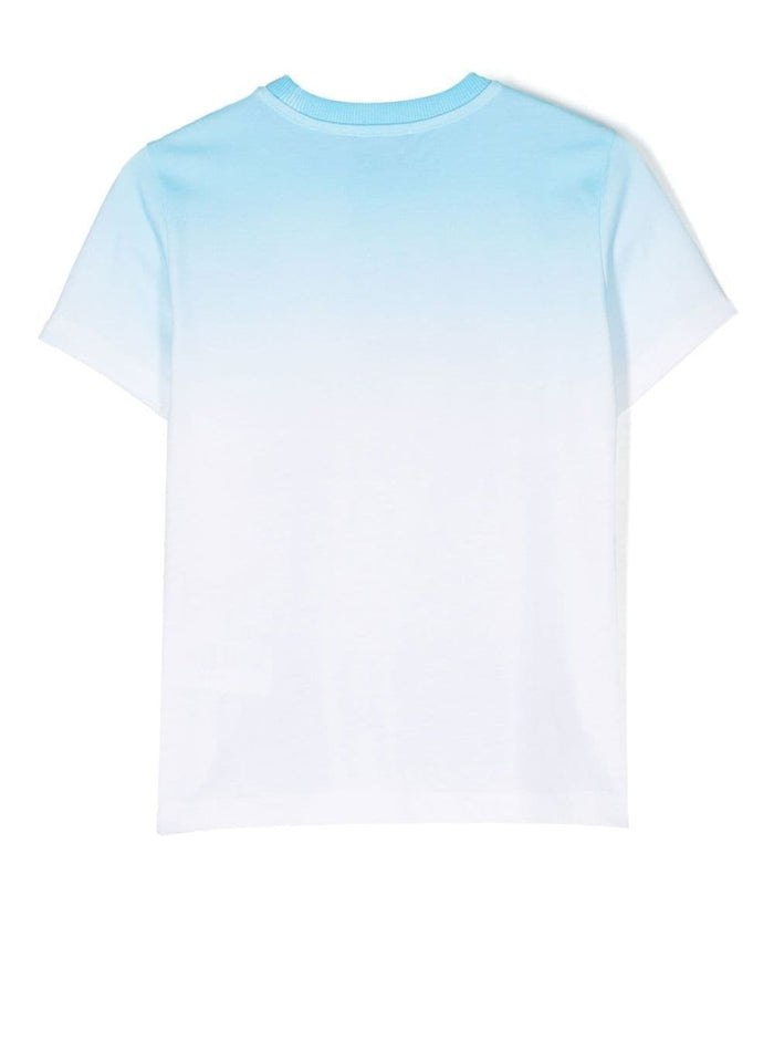 Multicolor Crewneck T-Shirt With Graphic Print At The Front Cotton Boy White Tshirts And Polo Shirts