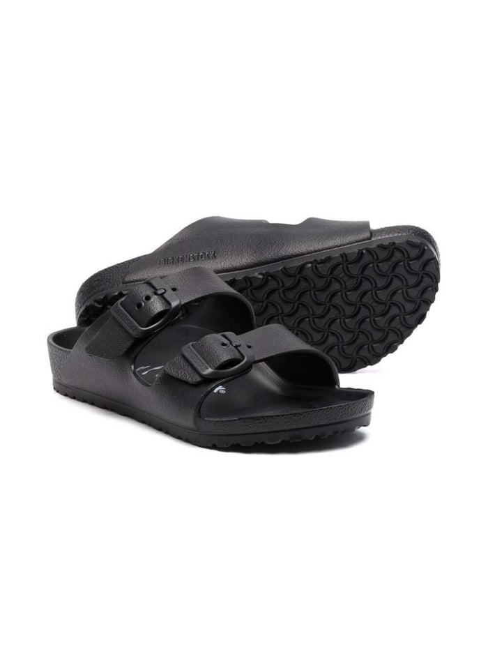 Arizona Black Rubber Sandals Polyester Flat Shoes