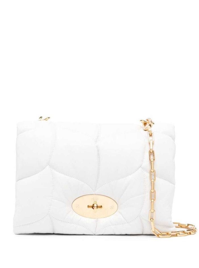 Little Softie White Cross-Body Bag With Twist Lock Closure Quilted And Padded Leather Woman Sheep Crossbody