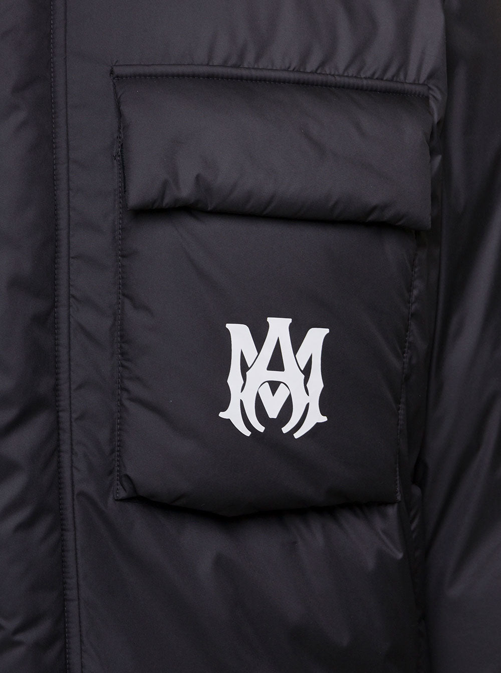 Black Reversible Puffer Jacket With Detachable Hood Nylon Man Down