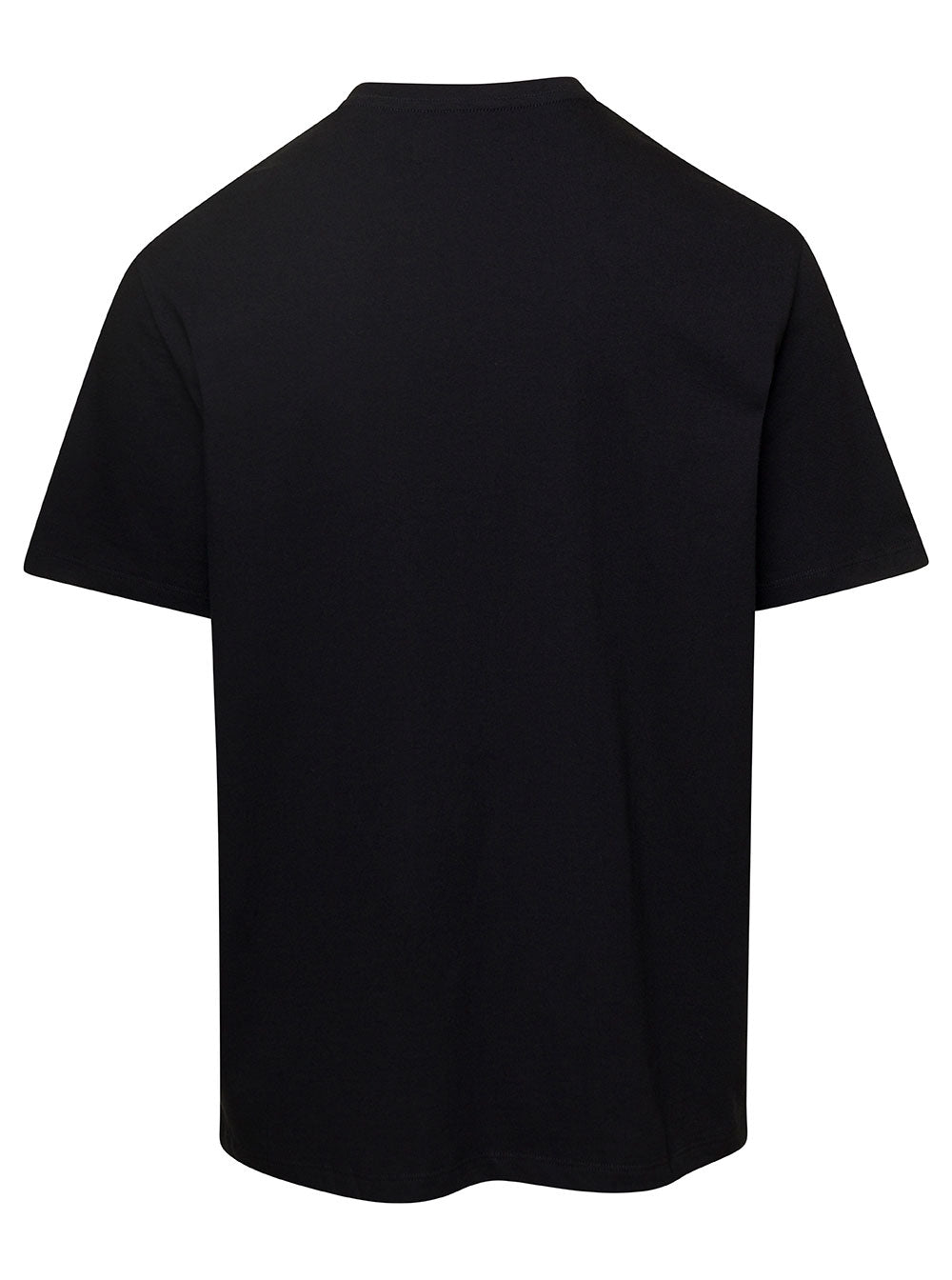 Black T-Shirt With Logo And Crystal Ball Print Cotton Man Tshirts Polo Shirts