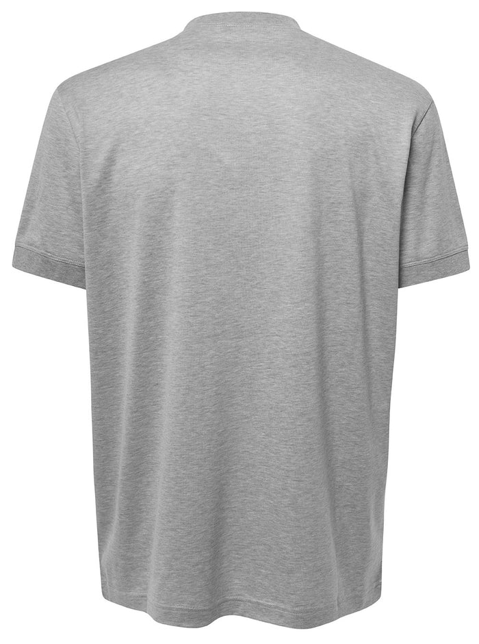 Grey Crew Neck T-Shirt With Tone On Logo Print The Chest Cotton Man Tshirts And Polo Shirts