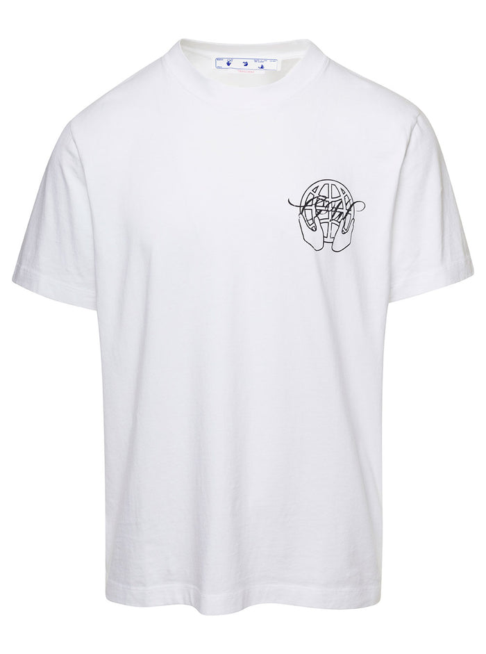 White Hand Arrow Print T-Shirt Cotton Man Tshirts And Polo Shirts