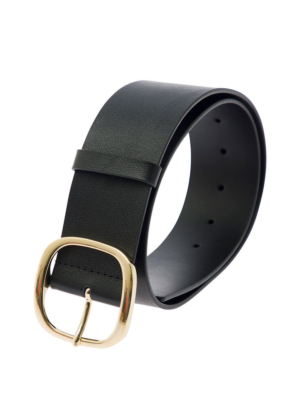 Patricia Black Belt With Square Patent Leather Woman Calf