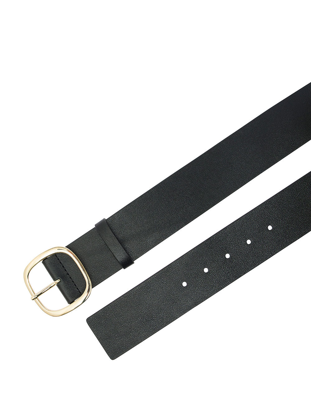 Patricia Black Belt With Square Patent Leather Woman Calf