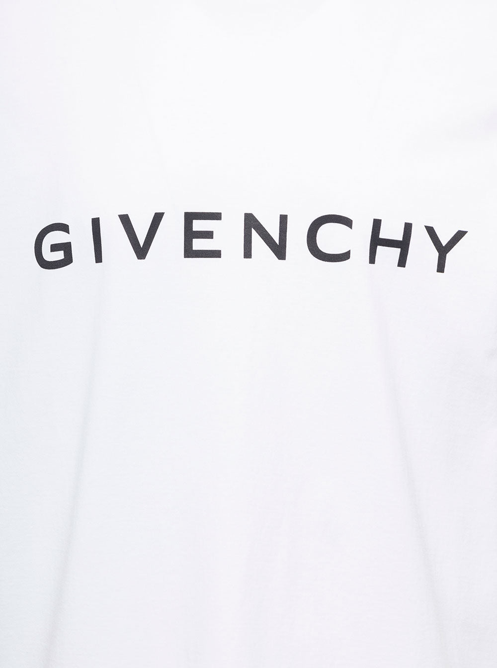 White Crewneck T-Shirt With Front Logo Lettering Print Cotton Man Tshirts And Polo Shirts
