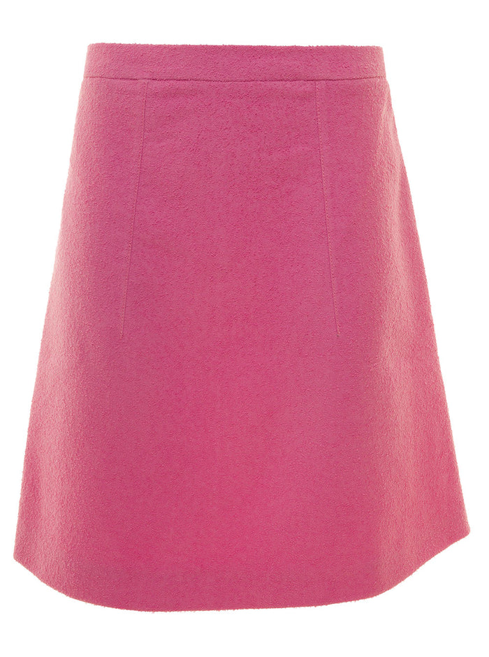 Pink A-Line Mini-Skirt Polyester Woman