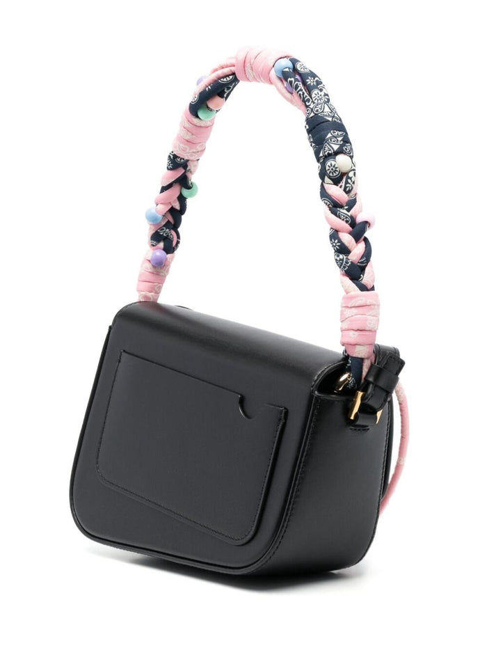 Crash Crossbody Bag Black Leather Woman