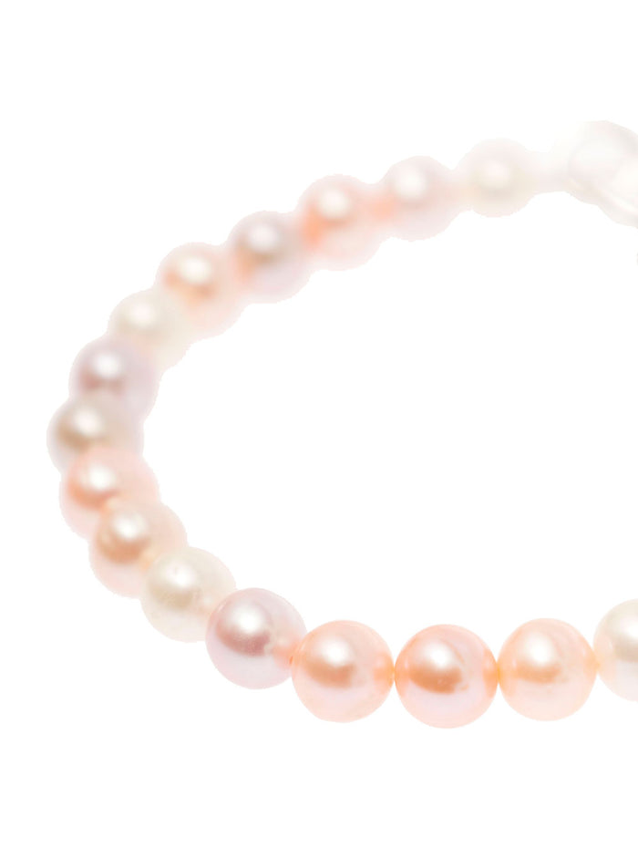 Silver Bracelet With Mixed Pink Freshwater Pearls Woman