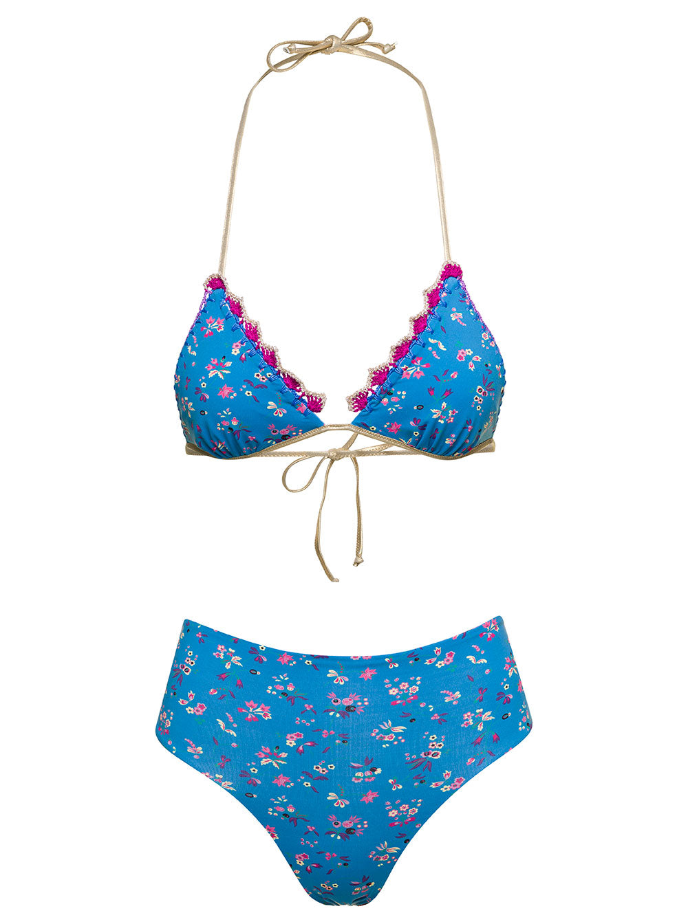 Doris Multicolor Reversible Two-Piece Swimsuit With Graphic Print Woman Polyamide Elastan Beachwear