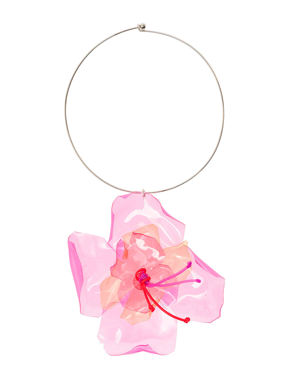 Vinyl Flower Collana Fiore Polyester Necklaces