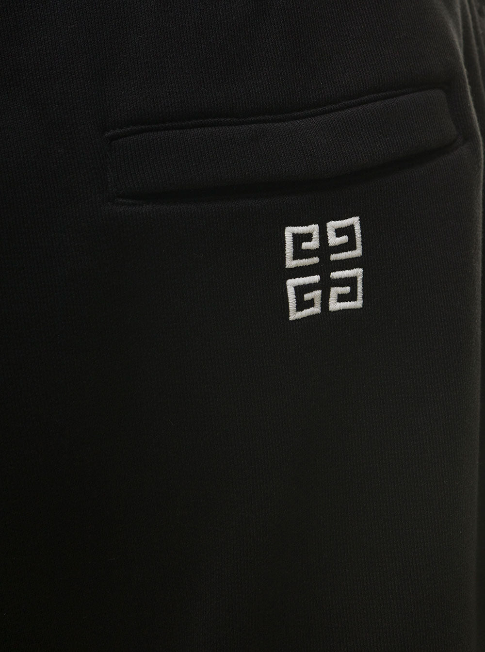 Black Shorts With Logo On The Leg Cotton Man And Bermuda