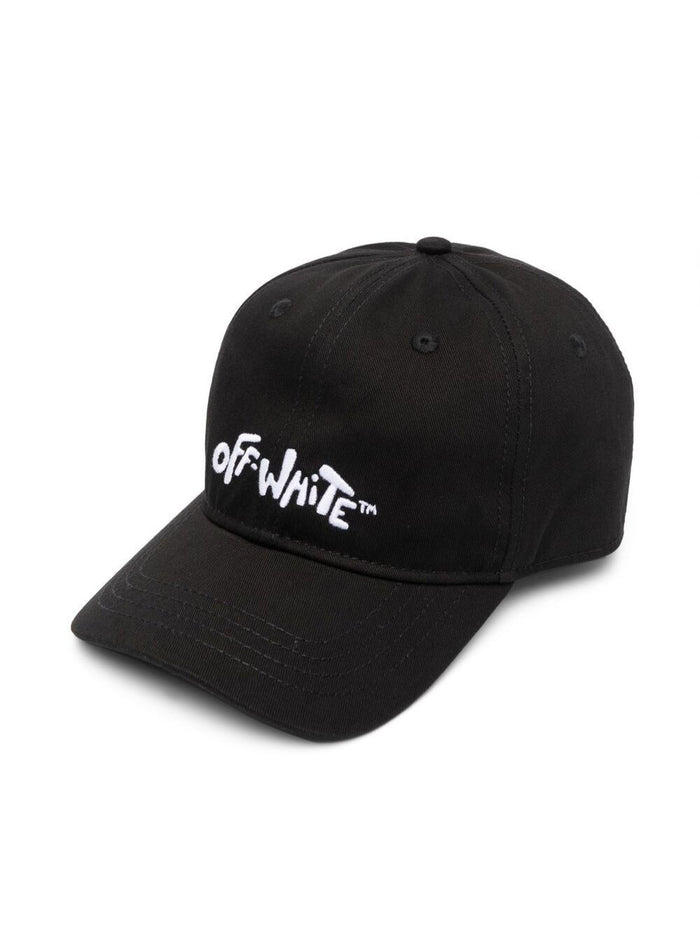 Baseball Cap With Embroidered Logo Black Cotton Boy Hats And Gloves