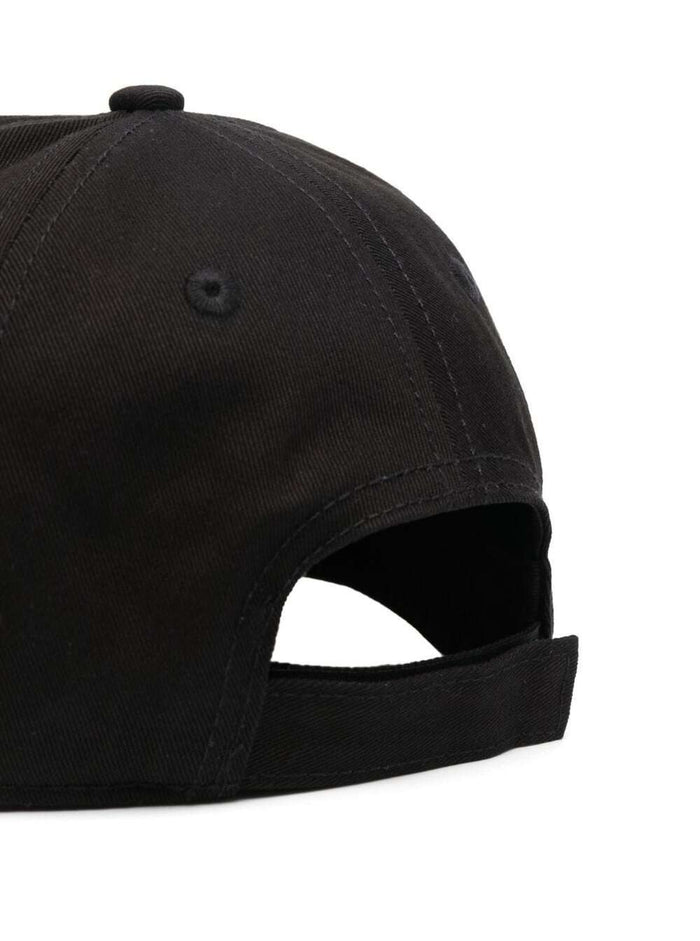 Baseball Cap With Embroidered Logo Black Cotton Boy Hats And Gloves