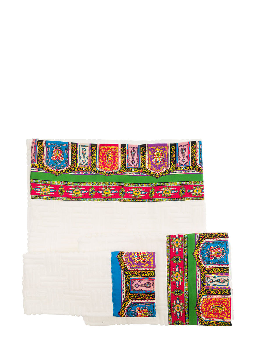 Towel Set 5-Piece White Cotton Terry Towels & Bath Robes