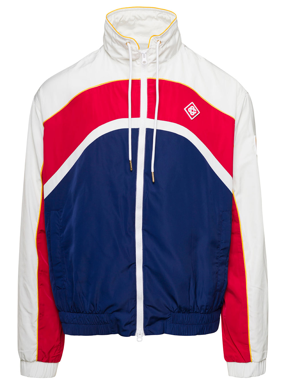 Felpa Con Patch Logo E Zip Poliestere Multicolor Uomo Polyester Sweatshirts