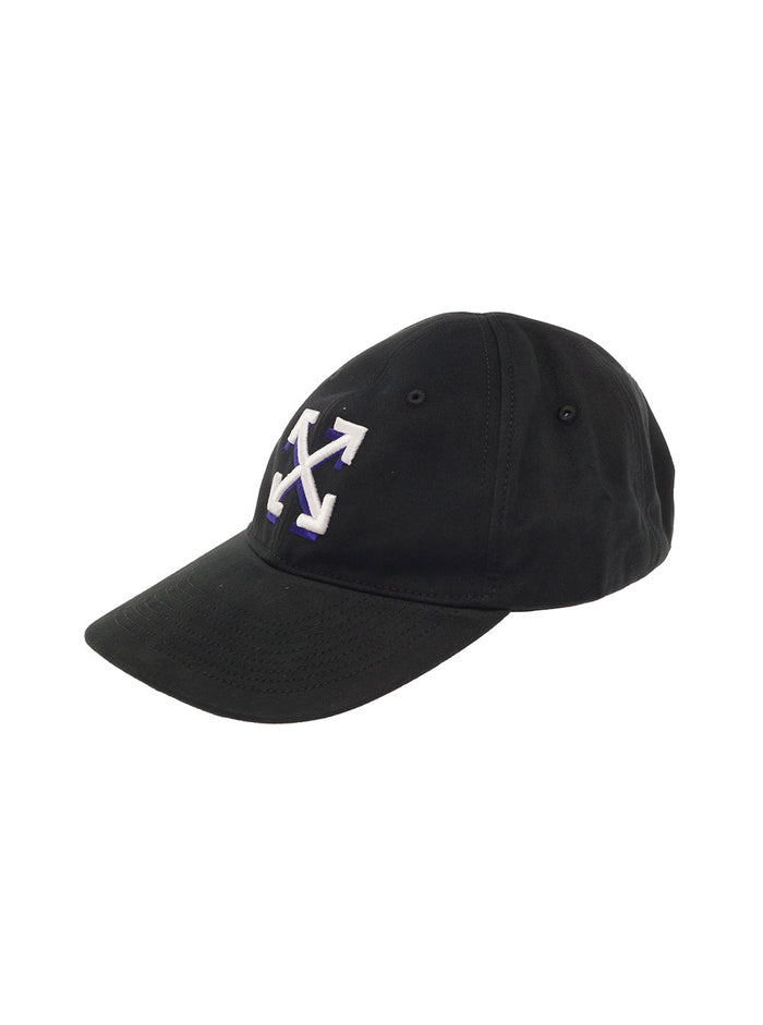 Baseball Cap With Signature Arrows Black Cotton Man Hats And Gloves