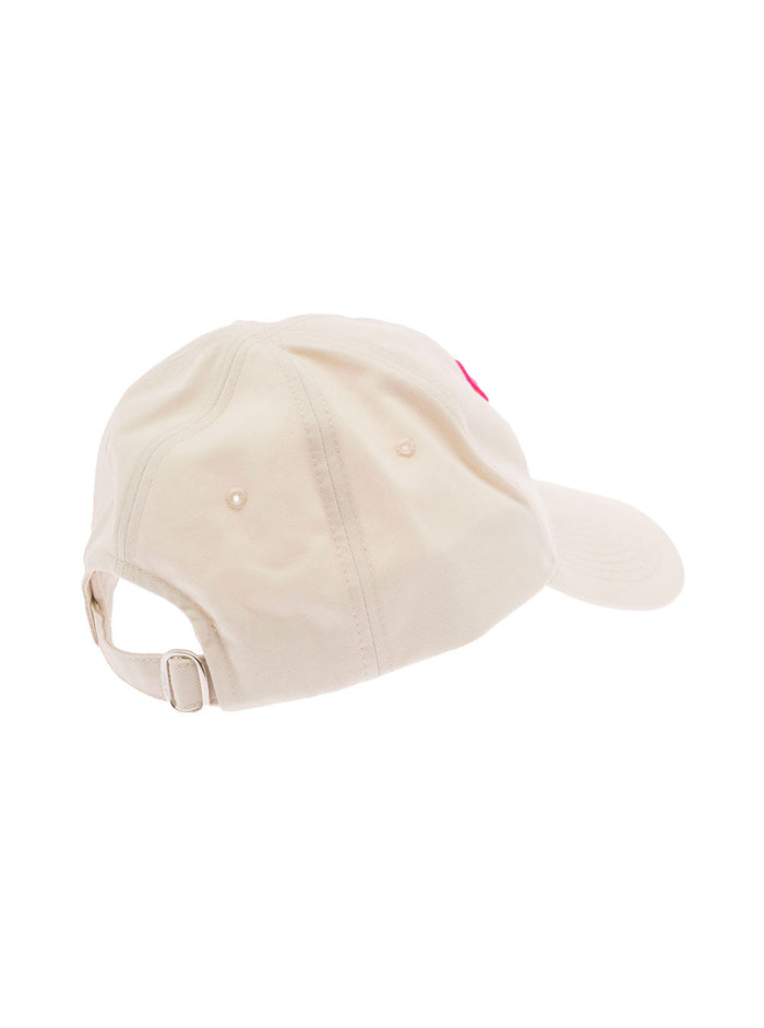 Baseball Cap With Embroidered Arrow Logo White Cotton Woman Hats And Gloves