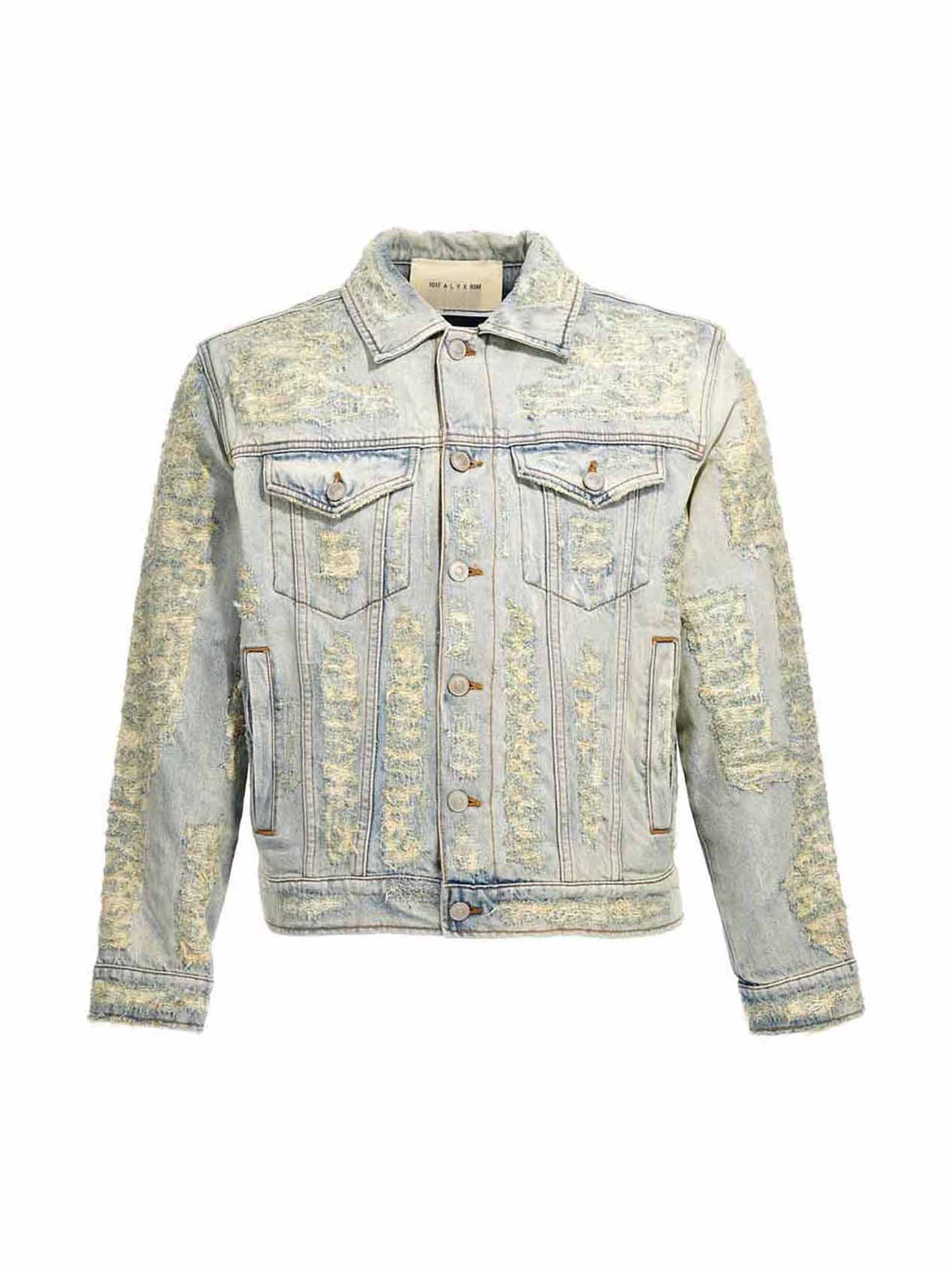 Destroyed jacket Light Blue Cotton Down Jacket, Parka, Casual