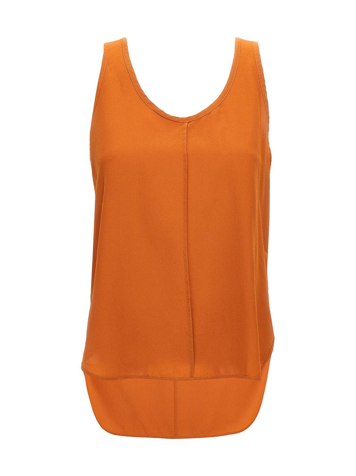 Silk Tank Top Orange