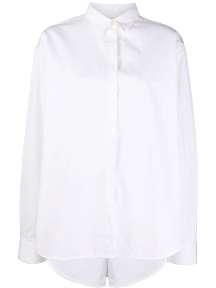 Signature Shirt White Cottone Man Organic Cotton And Blouses