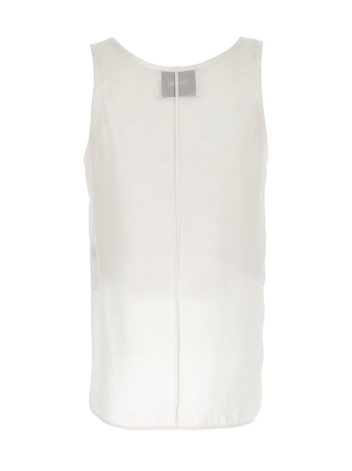 Puffed Sleeve Cotton Shirt White