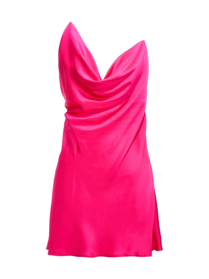 Abito raso Fuchsia Polyester Skirt