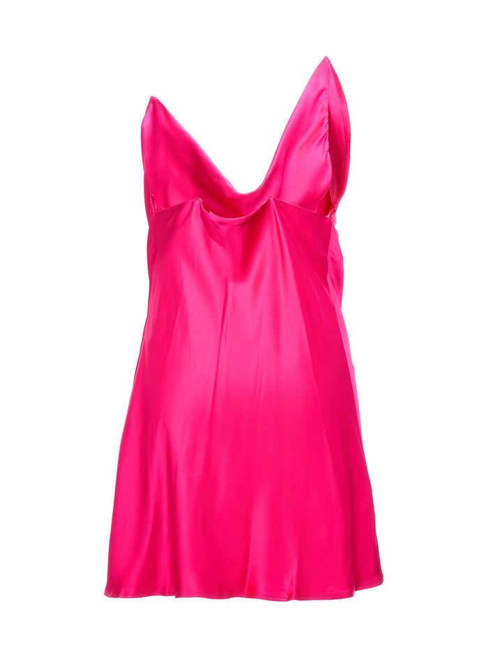 Abito raso Fuchsia Polyester Skirt
