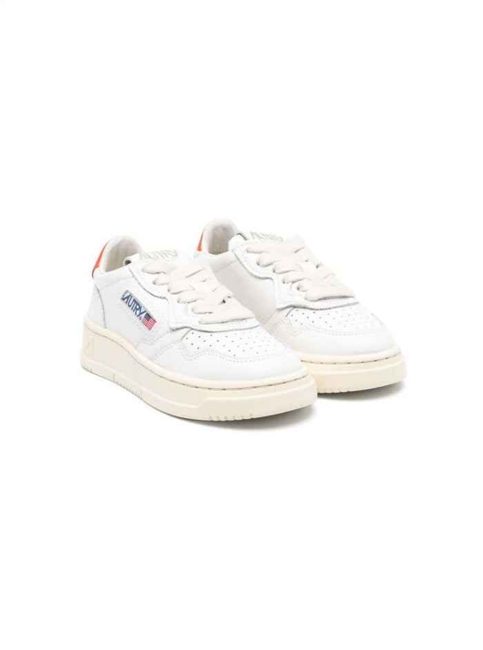 White Medalist Low Top Sneakers Cow Leather
