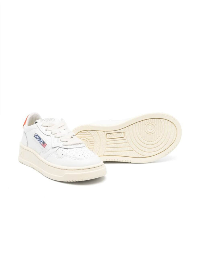White Medalist Low Top Sneakers Cow Leather