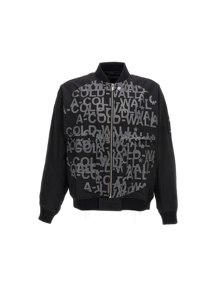 Imprint bomber jacket Black Polyamide Down Jacket, Parka, Casual