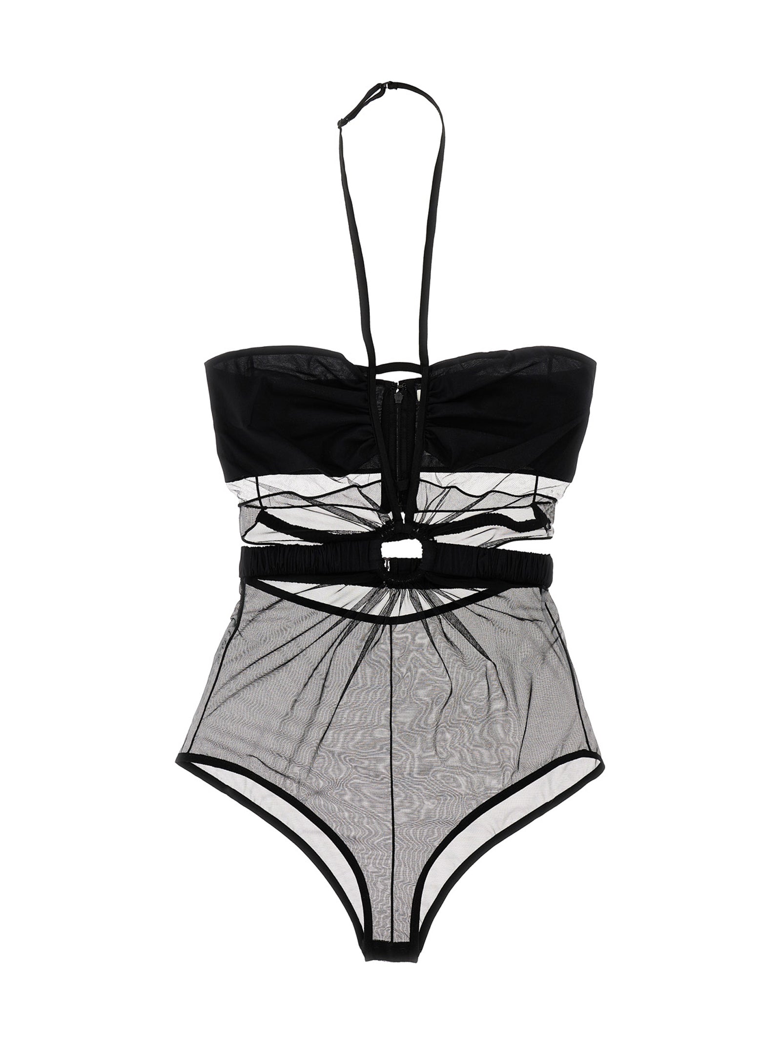 Ring bodysuit Black Polyamide Elastane Tops