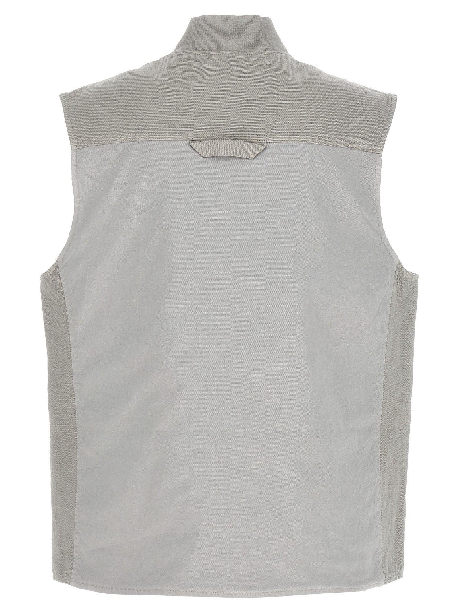 Canvas vest Gray Cotton Elastane Gilet