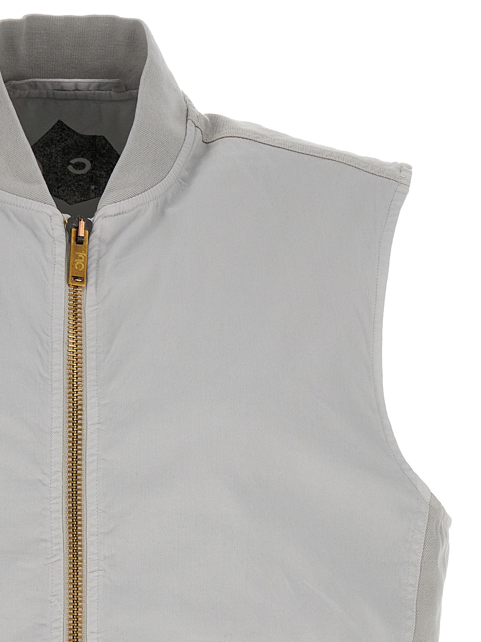 Canvas vest Gray Cotton Elastane Gilet