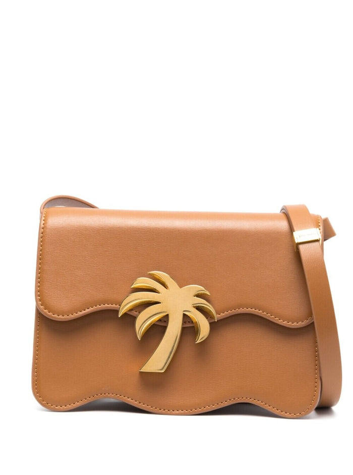 Palm Shoulder Bag Brown Leather Woman Crossbody