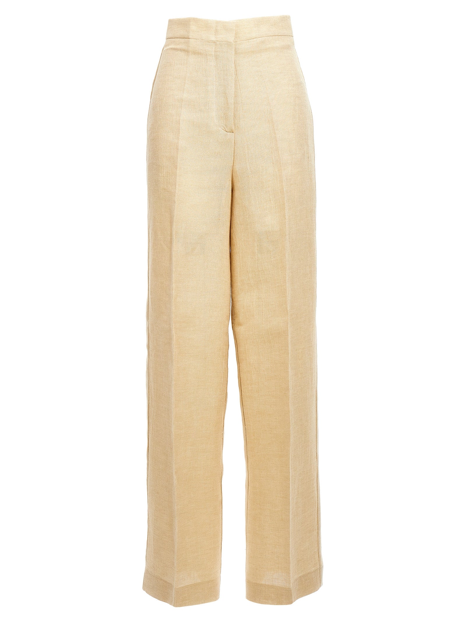 Malibu Pants Beige Linen Cotton