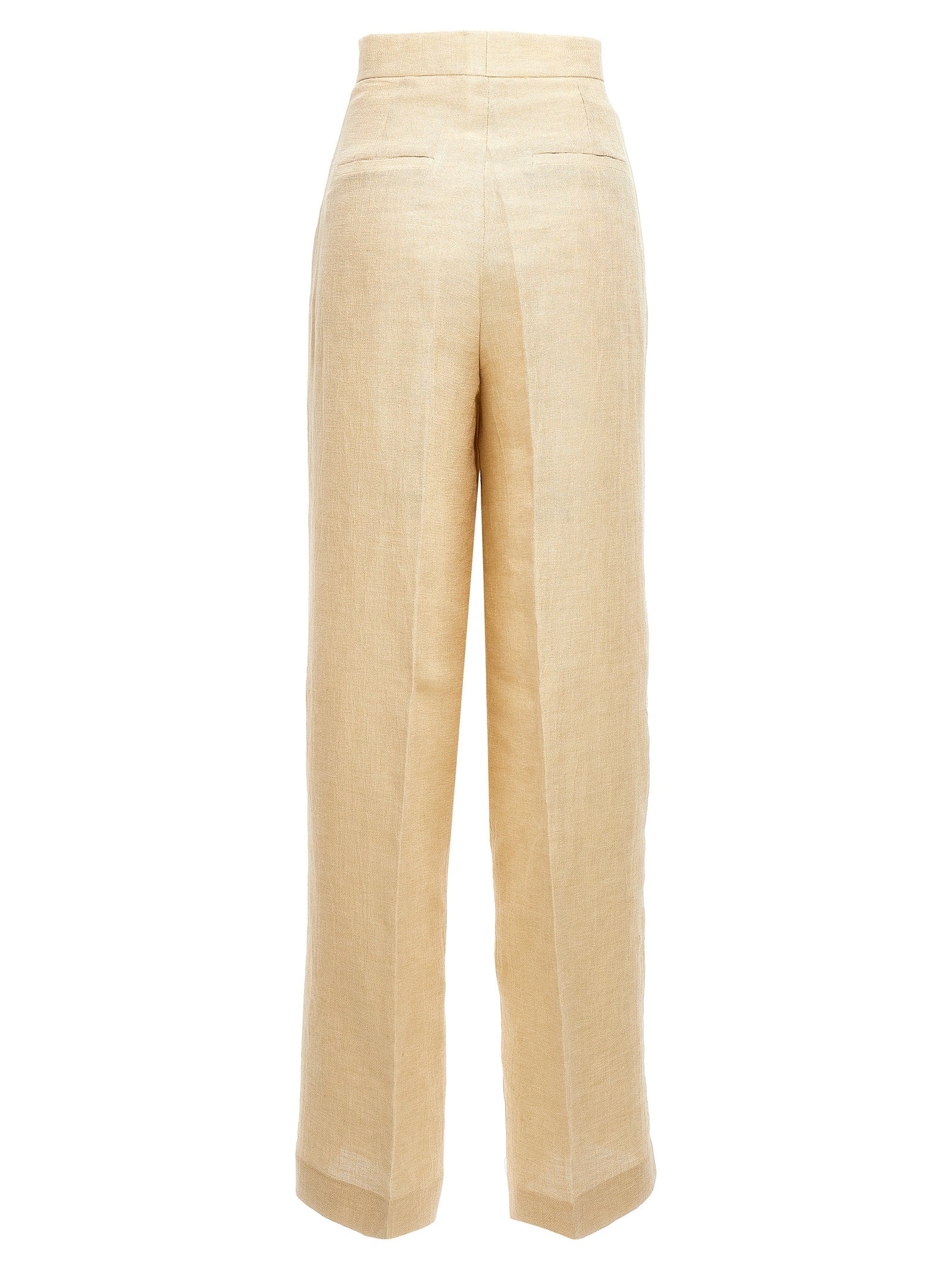 Malibu Pants Beige Linen Cotton