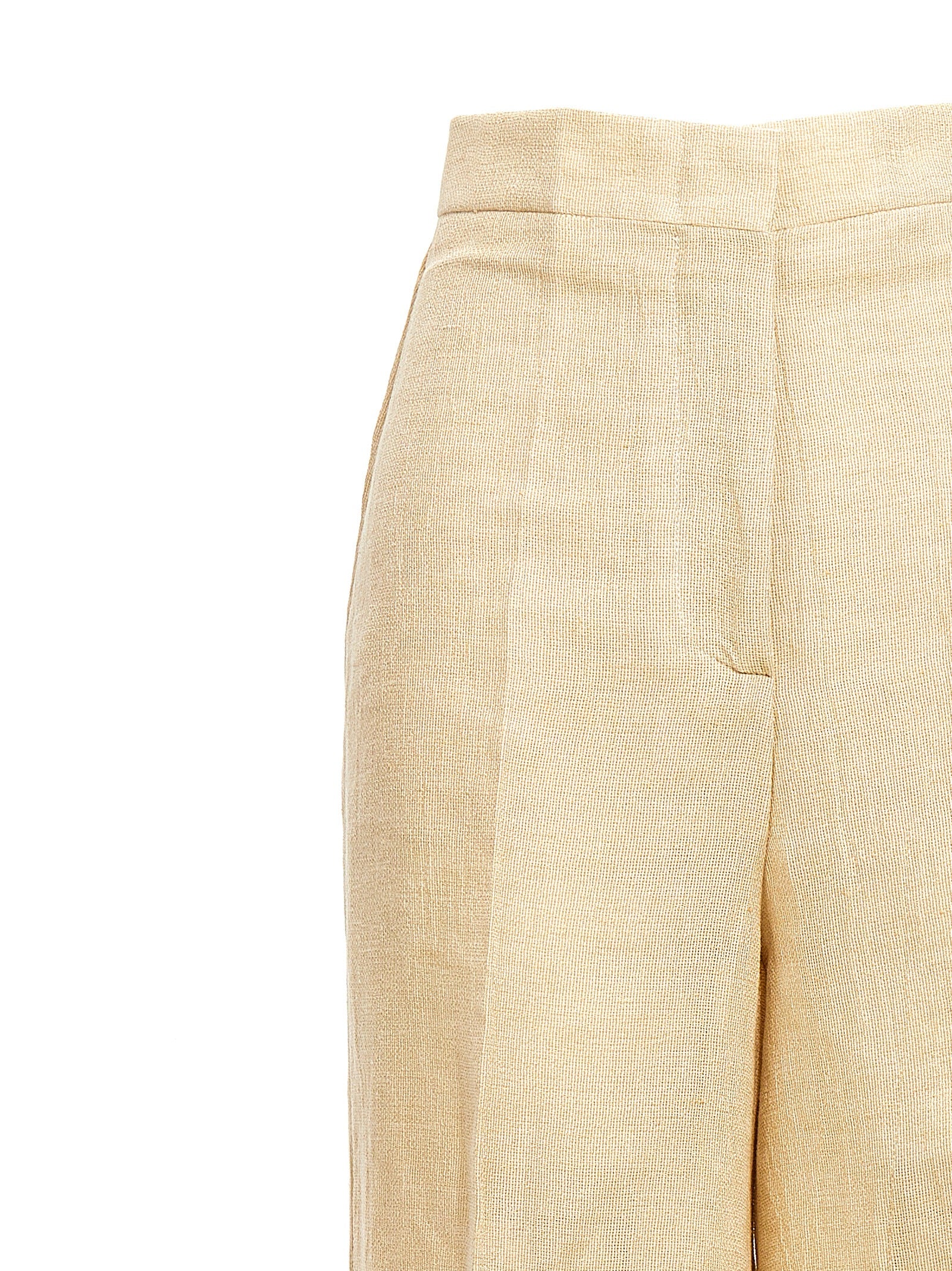 Malibu Pants Beige Linen Cotton