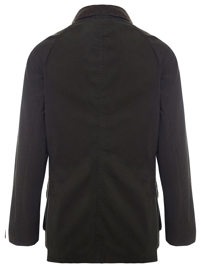 Ashby Casual Dark Green Jacket With Classic Collar Cotton Man