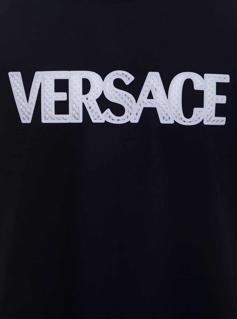 Black T-Shirt With Contrasting Logo Lettering Print Cotton Man Tshirts And Polo Shirts